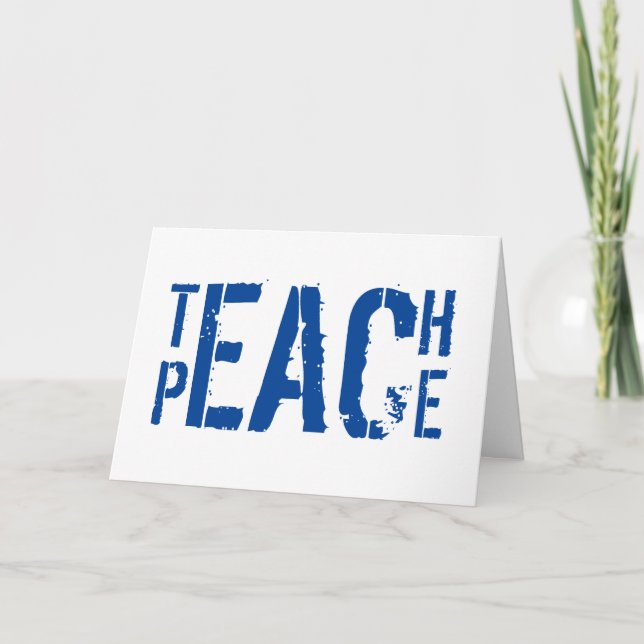 Tarjeta Teach Peace (Anverso)