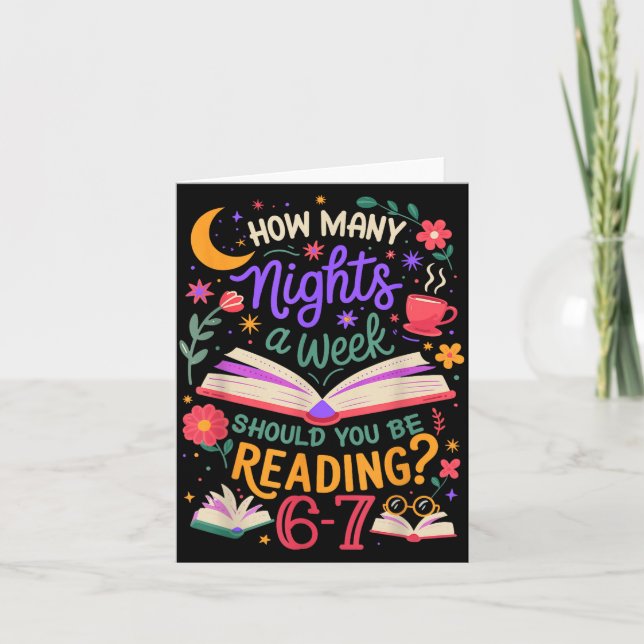 Tarjeta Teacher 67 How Many Nights A Week Should You Be Re (Anverso)