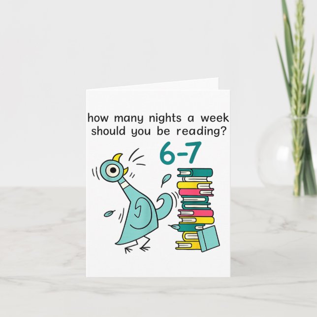 Tarjeta Teacher 67 How Many Nights A Week Should You Be Re (Anverso)