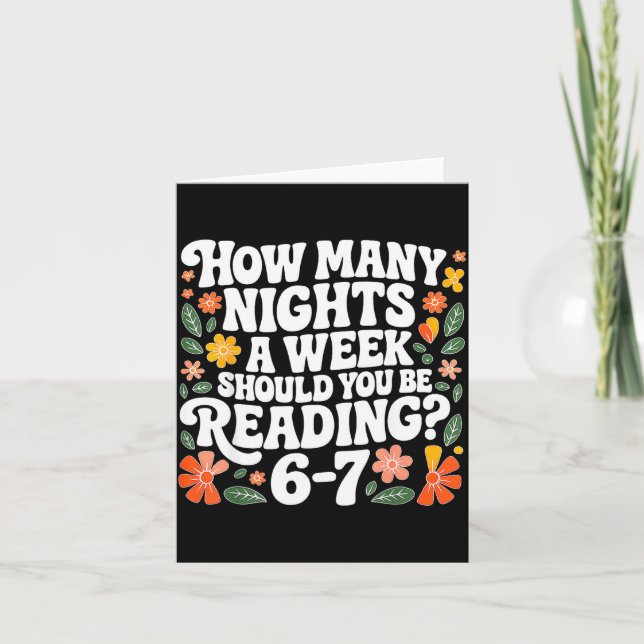 Tarjeta Teacher 67 How Many Nights A Week Should You Be Re (Anverso)