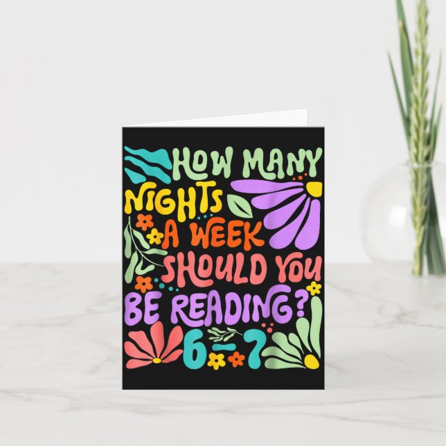 Tarjeta Teacher 67 How Many Nights A Week Should You Be Re (Anverso)