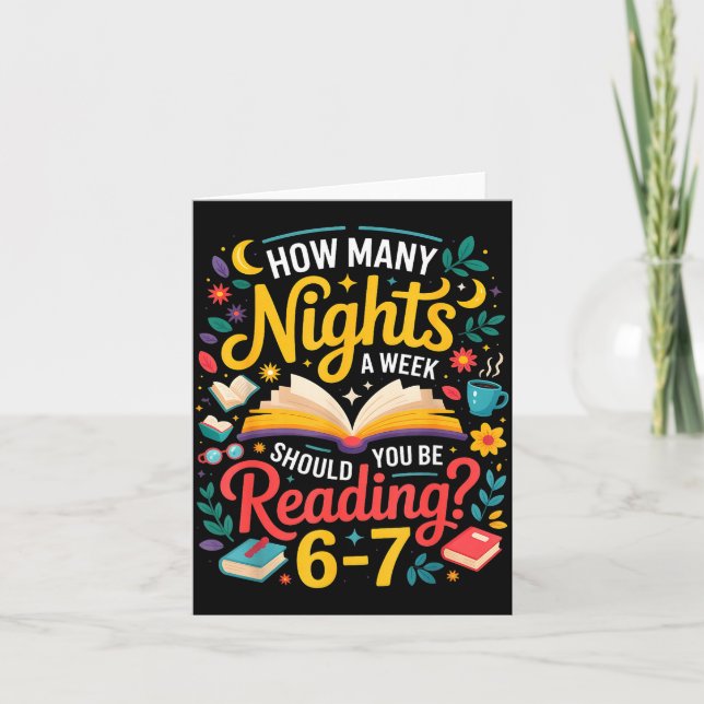 Tarjeta Teacher 67 How Many Nights A Week Should You Be Re (Anverso)