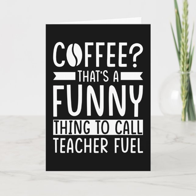 Tarjeta Teacher Coffee Gift (Anverso)