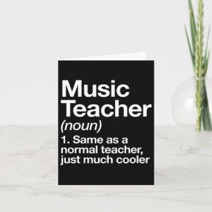 Tarjeta Teacher De Música Definición Divertido Ck A La Esc