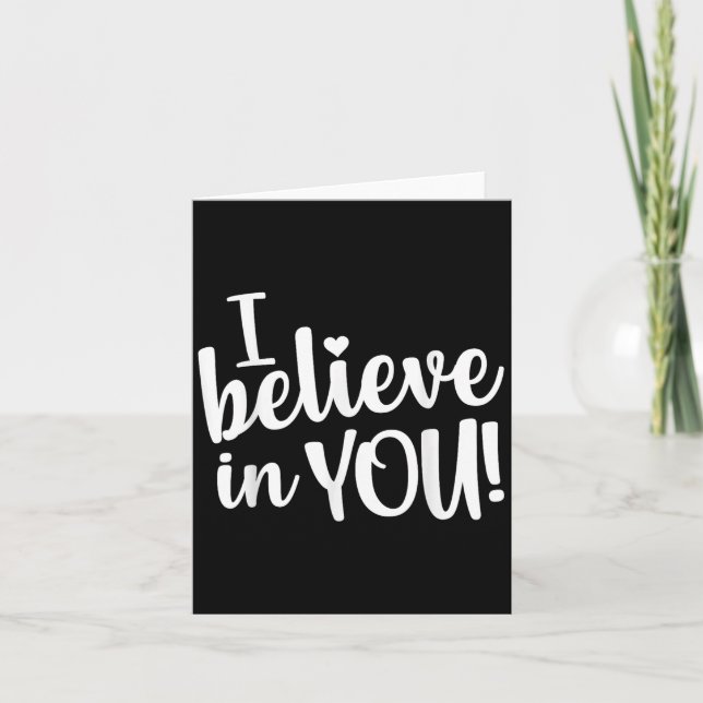 Tarjeta Teacher Test Day I Believe In You Testing Exam Pro (Anverso)