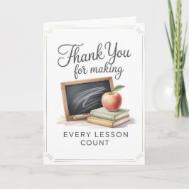 Tarjeta Teacher Thank You Card