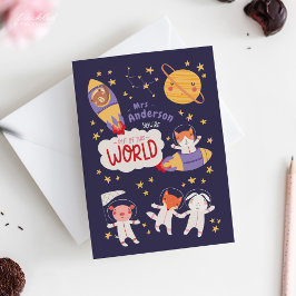 Tarjeta Teacher Valentine Card from Student | Cute Animals