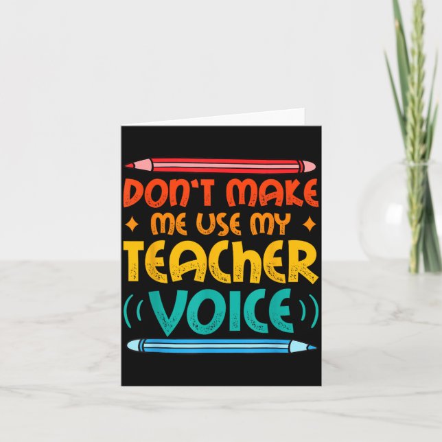 Tarjeta Teacher Voice Teacherlife Primary School Teacher  (Anverso)