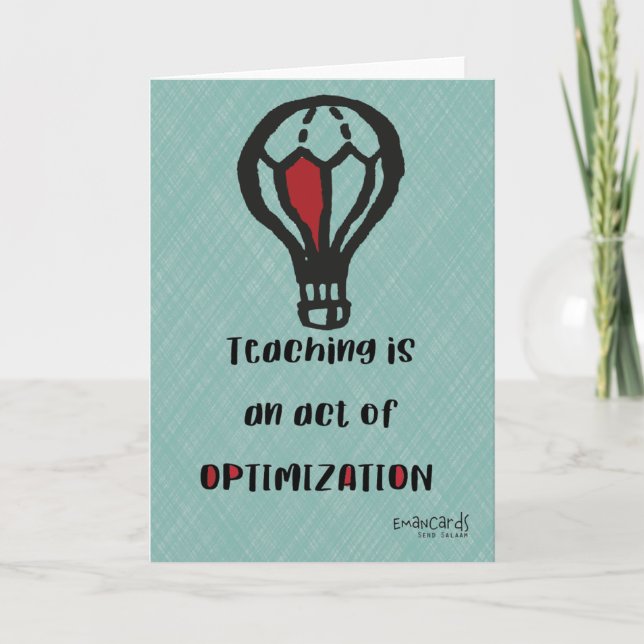 Tarjeta Teacher's Day Appreciation Simple Design (Anverso)