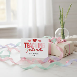 Tarjeta Teaching Sweethearts Customizable Class Valentine 