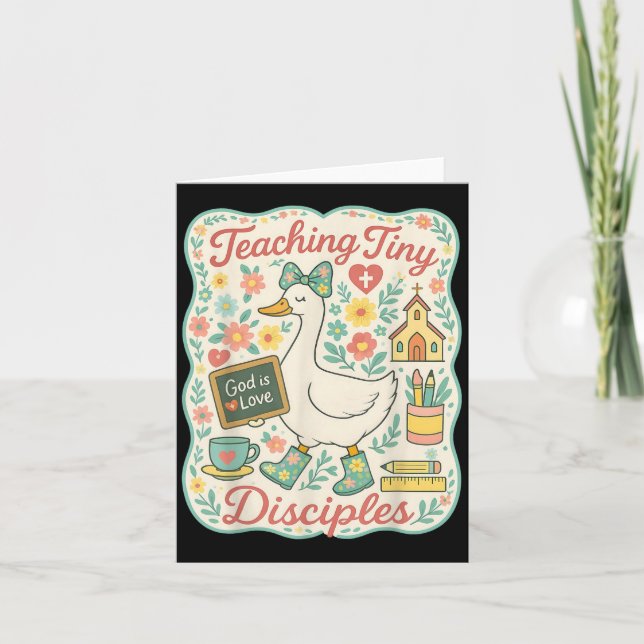Tarjeta Teaching Tiny Disciples Christian Bible Teacher Go (Anverso)