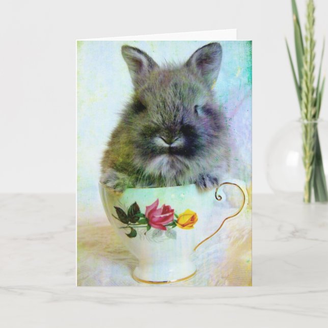 Tarjeta Teacup Bunny (Anverso)