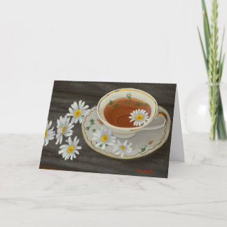 Tarjeta Teacup con ánimo de flores Verse JW