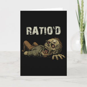 Tarjeta Teag Meme Divertido Zombie Npc Ratioado Jugador H