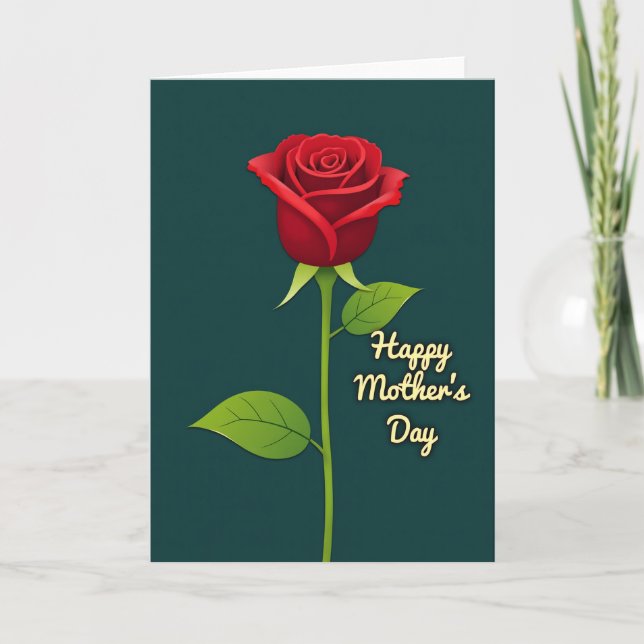 Tarjeta Teal Floral Blossom Card (Anverso)
