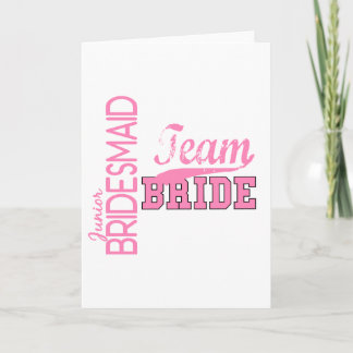 Tarjeta Team Bride 1 JUNIOR JR BRIDESMAID