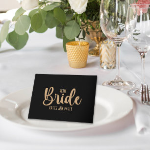 Tarjeta Team Bride Elegant Bachelorette