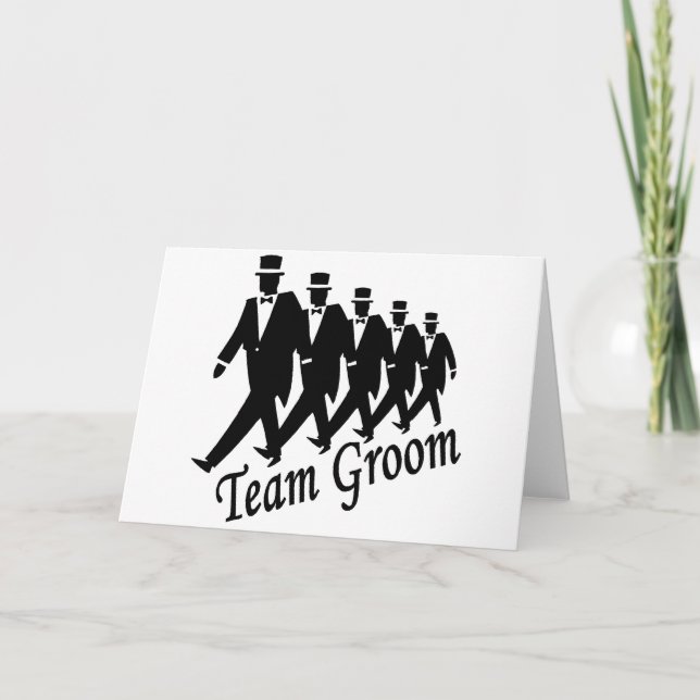 Tarjeta Team Groom Groomsmen (Anverso)