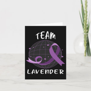 Tarjeta Team Lavender Para Concienciación Sobre El Cáncer