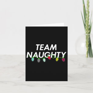 Tarjeta Team Naughy Nice Funny Navidades de vacaciones en