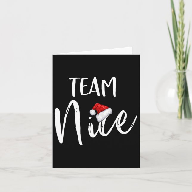 Tarjeta Team Nice Funny Navidades familia coincidiendo con (Anverso)