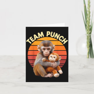 Tarjeta Team Punch Monkey Plush Retro Sun