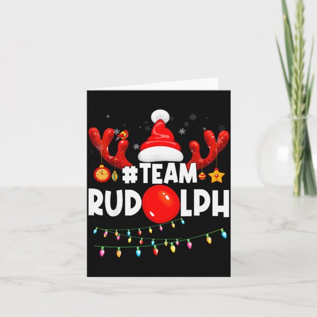 Tarjeta Team Rudolph-cool Christmas Reindeer Costume  (Anverso)