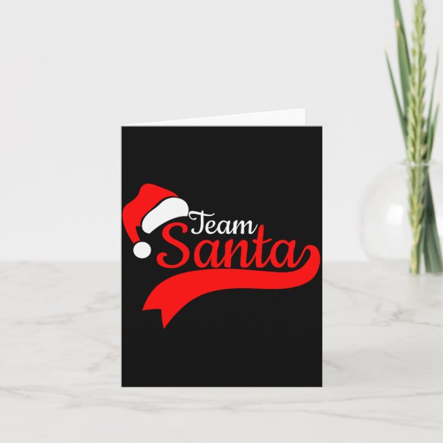 Tarjeta Team Santa Christmas Squad Family Matching Pajamas (Anverso)