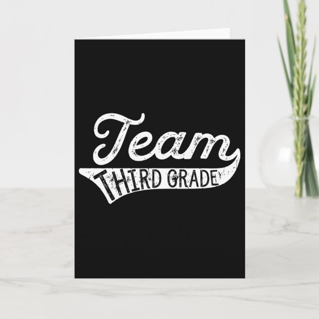Tarjeta Team Third Grade - Student Teacher Ck To School  (Anverso)
