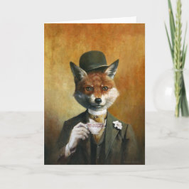 Tarjeta Teatime Sr. Fox Greetings card