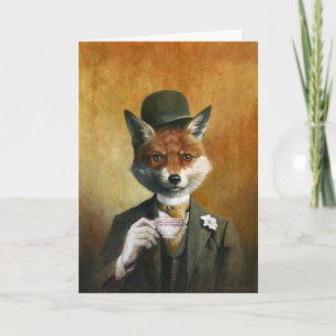 Tarjeta Teatime Sr. Fox Greetings card