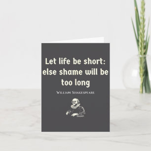 Tarjeta Teatro de citas divertidas de Shakespeare Literatu