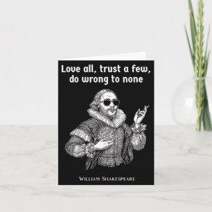 Tarjeta Teatro de citas divertidas de Shakespeare Literatu
