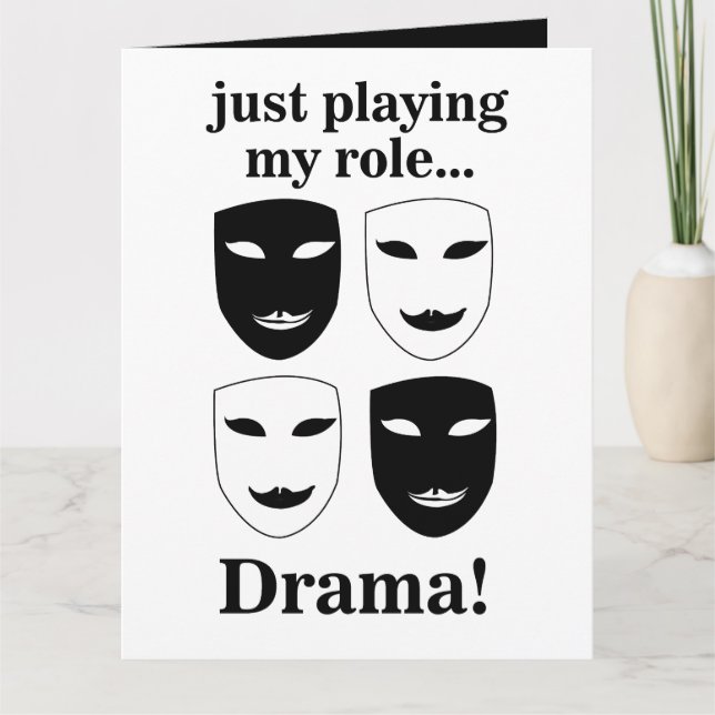 Tarjeta Teatro Mask Teatro Drama Escenario Artes Graciosas (Anverso)