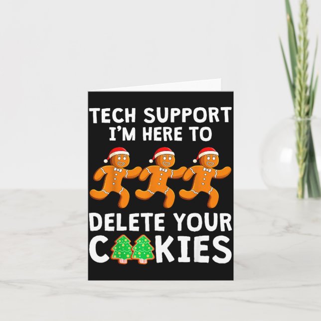 Tarjeta Tech Suprt Christmas Cookies Women Men Funny Chris (Anverso)