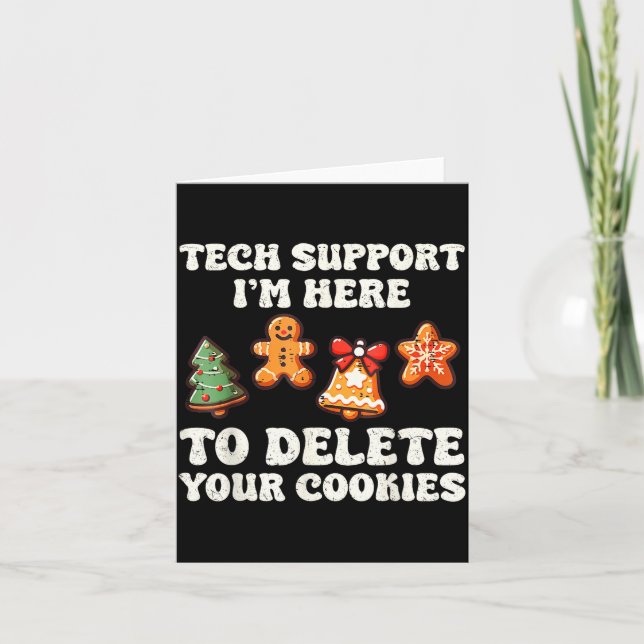 Tarjeta Tech Suprt Here To Delete Cookies Gingerbread Teac (Anverso)