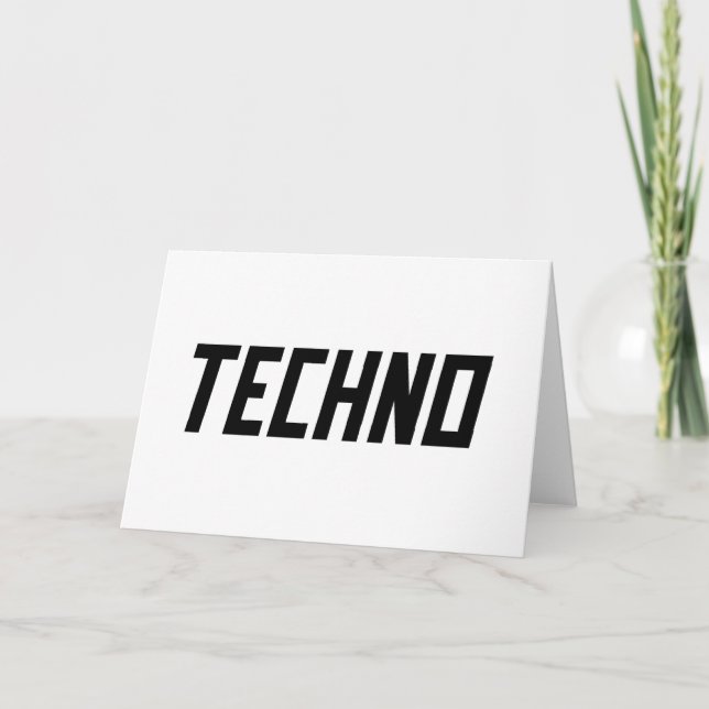 Tarjeta TECHNO Music (Anverso)
