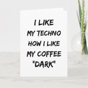 Tarjeta Techno Music Rave DJ Electro Festival Party Gift