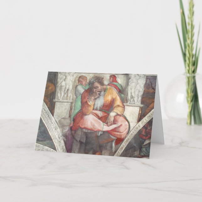 Tarjeta Techo de la capilla de Sistine: El profeta (Anverso)