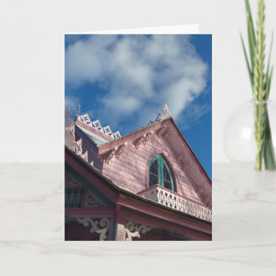 Tarjeta Techo rosa cielo azul - Viñedo de Martha