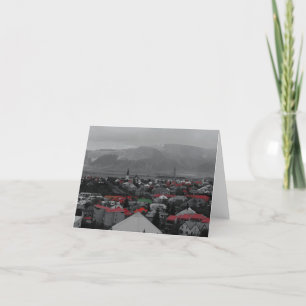 Tarjeta Techos coloridos Notecards