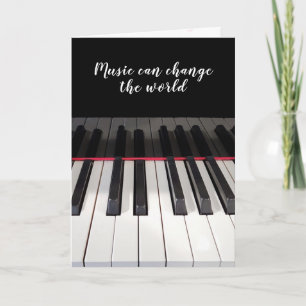 Tarjeta Teclado de piano de aniversario con cita