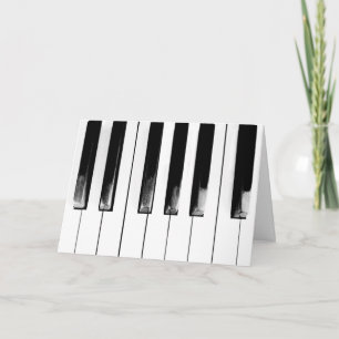 Tarjeta Teclado de teclas de piano antiguas