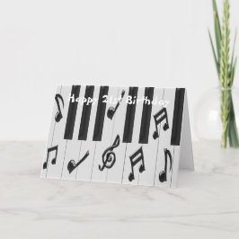 Tarjeta Teclado Piano Personalizado 21º cumpleaños