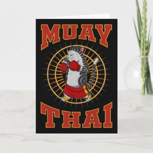 Tarjeta Técnica de luchador de Muay Thai Tailandia Puño An