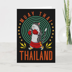 Tarjeta Técnica de luchador de Muay Thai Tailandia Puño An