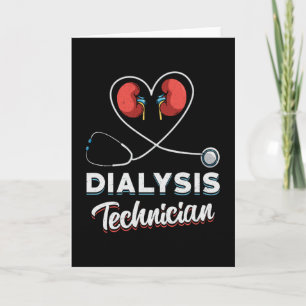 Tarjeta Técnico de diálisis Amor Enfermera Nefrología Tecn