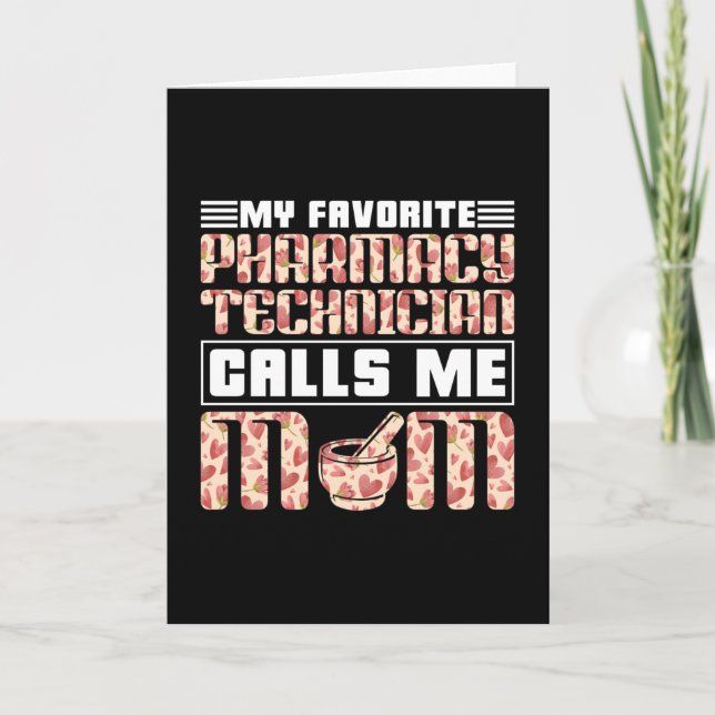 Tarjeta Técnico de farmacia Mi Favorito Me Llama Mamá Tecn (Anverso)