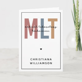 Tarjeta Técnico de Laboratorio Médico de MLT Personalizado