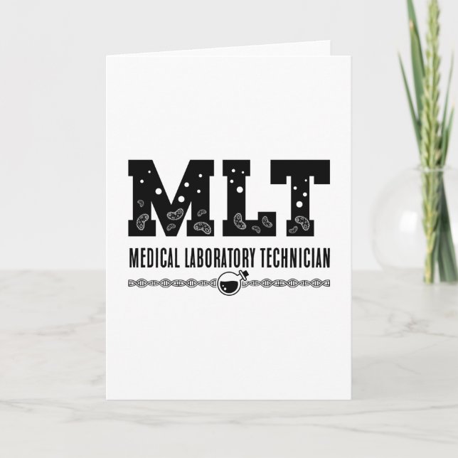 Tarjeta Técnico de Laboratorio Médico MLT Science Lab Tech (Anverso)